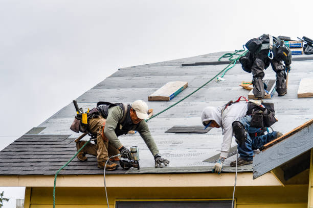 Professional Emergency Roof Repair technician working in West Roxbury, MA